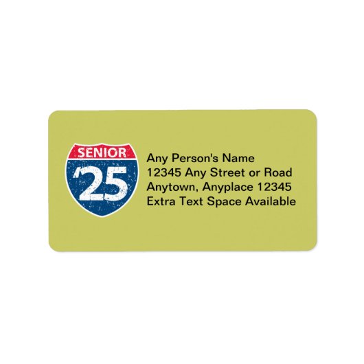 上級25名のラベルを州内に ラベル (正面)