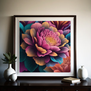 上絵画花の ポスター