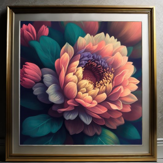 上絵画花の ポスター