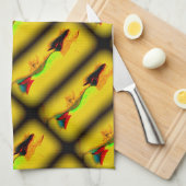 上行人魚のキッチンタオル キッチンタオル (四つ折り)