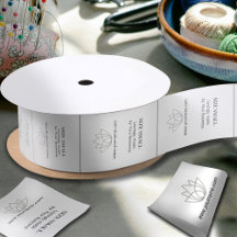 上襟カスタム白の洋服ラベル