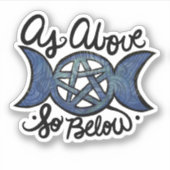 上記のようにトリプルムーンウィッカ信者アートより下に シール (正面)