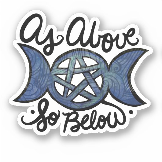 上記のようにトリプルムーンウィッカ信者アートより下に シール (正面)