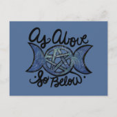 上記のようにトリプルムーンウィッカ信者アートより下に ポストカード (正面)