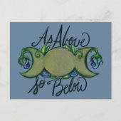 上記のようにトリプル異教のムーンアートより下に ポストカード (正面)