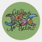 上記のように三重の月の下に ラウンドシール (正面)