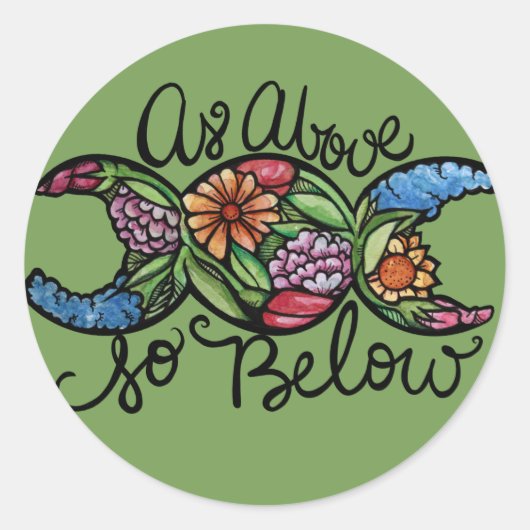 上記のように三重の月の下に ラウンドシール (正面)