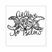 上記のように三重の月の下に ラバースタンプ (インプリント)