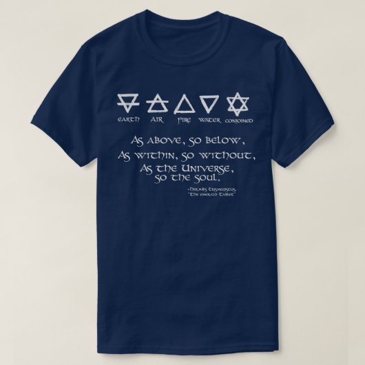 上記のように密閉性文字 Tシャツ (デザイン正面)