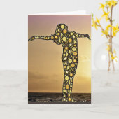 上記のように、グリーティングカードの下 カード (黄色い花)