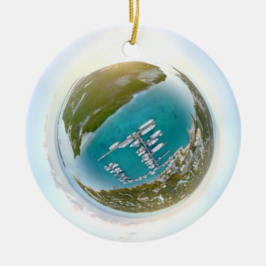 上記のパノラマのオーナメントからのトルコ人そしてCaicos セラミックオーナメント (正面)