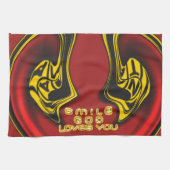 上賛美から:神の愛のスピリチュアル挨拶 キッチンタオル (横)