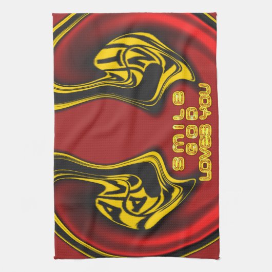 上賛美から:神の愛のスピリチュアル挨拶 キッチンタオル (縦)