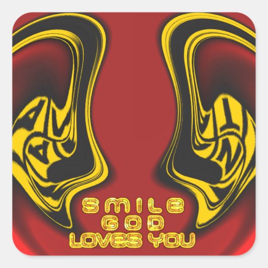 上賛美から:神の愛のスピリチュアル挨拶 スクエアシール (正面)