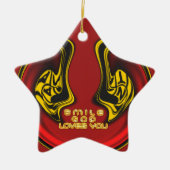 上賛美から:神の愛のスピリチュアル挨拶 セラミックオーナメント (正面)