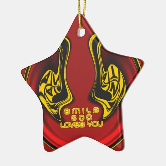 上賛美から:神の愛のスピリチュアル挨拶 セラミックオーナメント (左)