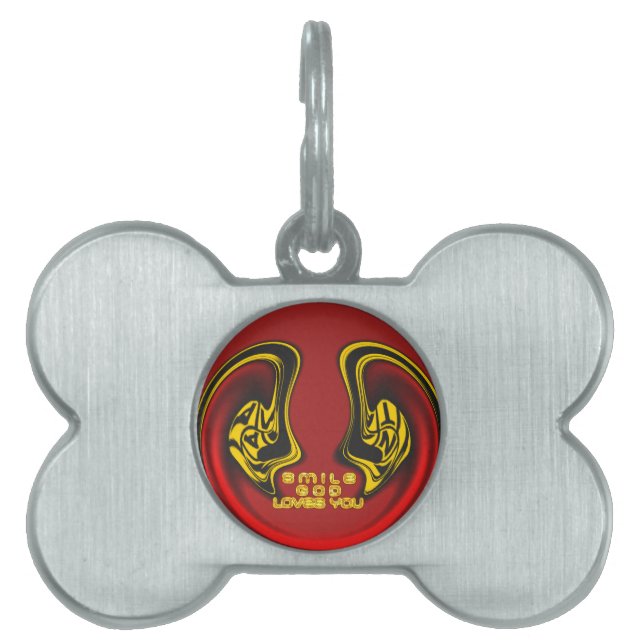 上賛美から：神の愛のスピリチュアル挨拶 ペットネームタグ (正面)