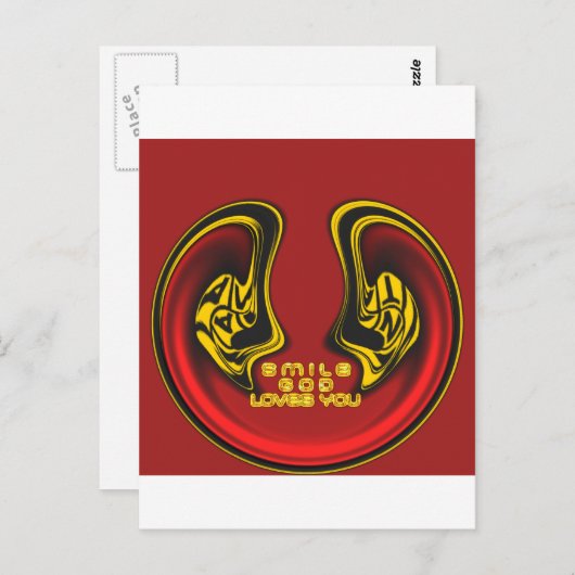 上賛美から:神の愛のスピリチュアル挨拶 ポストカード (正面/裏面)