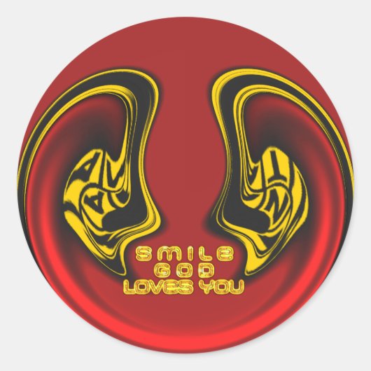 上賛美から：神の愛のスピリチュアル挨拶 ラウンドシール (正面)