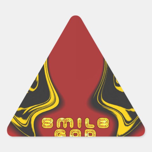 上賛美から:神の愛のスピリチュアル挨拶 三角形シール (正面)