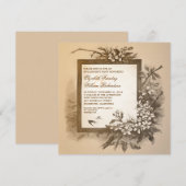 上質でクラシカルなエンゲージメントパーティーの招待状 招待状 (正面/裏面)