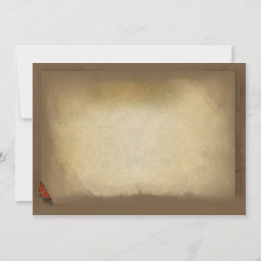 上質なアンティーク調の結婚記念日招待状 招待状 (裏面)