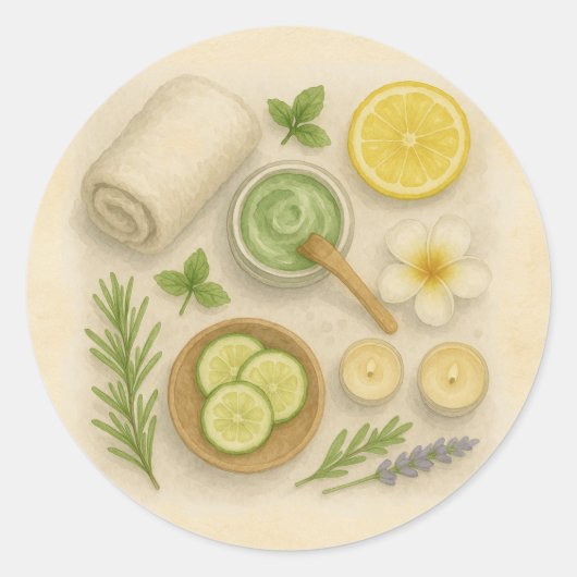 上質なスパでの贅沢な美容デー ラウンドシール (正面)