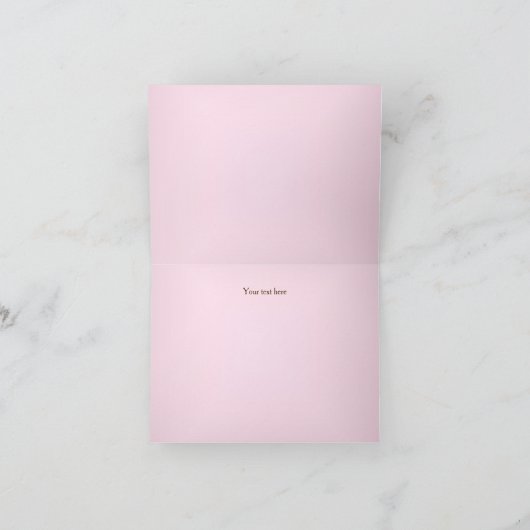 上質なレースと麻の織物を使った感謝を伝えるカード - プレttyピンクレース＆バーリアップ サンクス サンキューカード (内部)