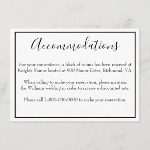 上質な宿泊施設 エンクロージャーカード