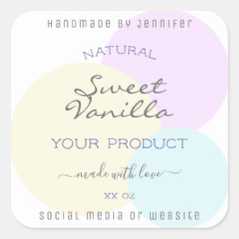 上質な水彩製品の包装ラベル スクエアシール