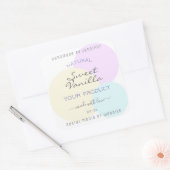 上質な水彩製品の包装ラベル スクエアシール (封筒)