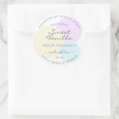 上質な水彩製品の包装ラベル ラウンドシール (バッグ)