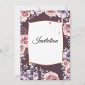 上質な結婚式の招待状, ローズ, 銅 招待状 (裏面)