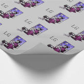 上質な絵画芸者の贈り物ラップ、名前を追加カスタムする ラッピングペーパー (角)