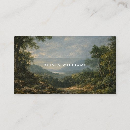 上質な風景 結婚式 ロマンチック 青 プレイスカード (正面)