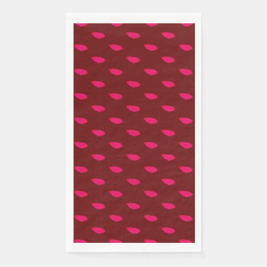 上質な、シンプルな植物モチーフの紙ナプキン (正面)