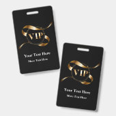 上質なVIPバッジ 編集可能な予算テンプレート バッジ (正面&裏面)