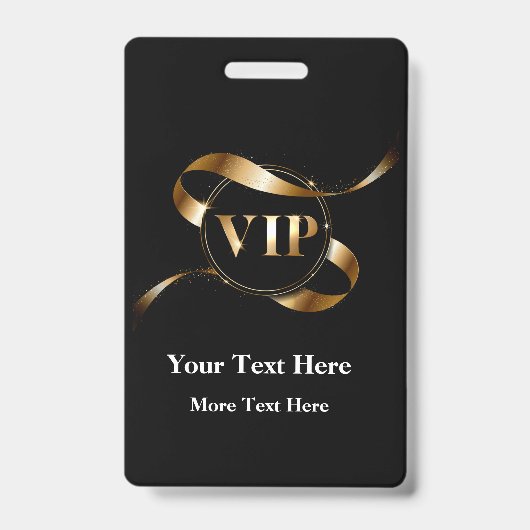 上質なVIPバッジ 編集可能な予算テンプレート バッジ (正面)