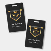 上質なVIPバッジ 編集可能な予算デザイン バッジ (正面＆裏面)