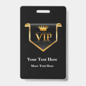 上質なVIPバッジ 編集可能な予算デザイン バッジ (裏面)