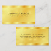 上質のシルク仕上げモダン金ゴールド 名刺 (正面/裏面)