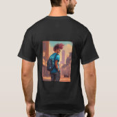 上質ブラックコットンTシャツ – ソフト、ダーラブ Tシャツ (裏面)