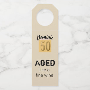 上質ワインのように老化させる ボトルネックタグ