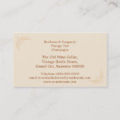 上質ワインの名刺 名刺 (裏面)