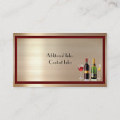 上質ワインの金ゴールドの名刺 名刺 (裏面)