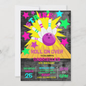 上転がで…STRIKEボーリング誕生日パーティー 招待状 (正面)