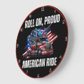 上転がに誇りを持った乗る ラージ壁時計 (傾斜)