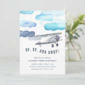 上遠くにへ |ヴィンテージ機誕生日パーティー招待状 招待状 (スタンド正面)