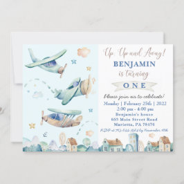 上遠くにへ |ヴィンテージ機誕生日パーティー招待状 招待状