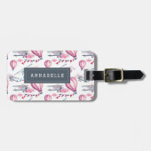 上遠くにパーソナライズされたへ ラゲッジタグ (正面横)